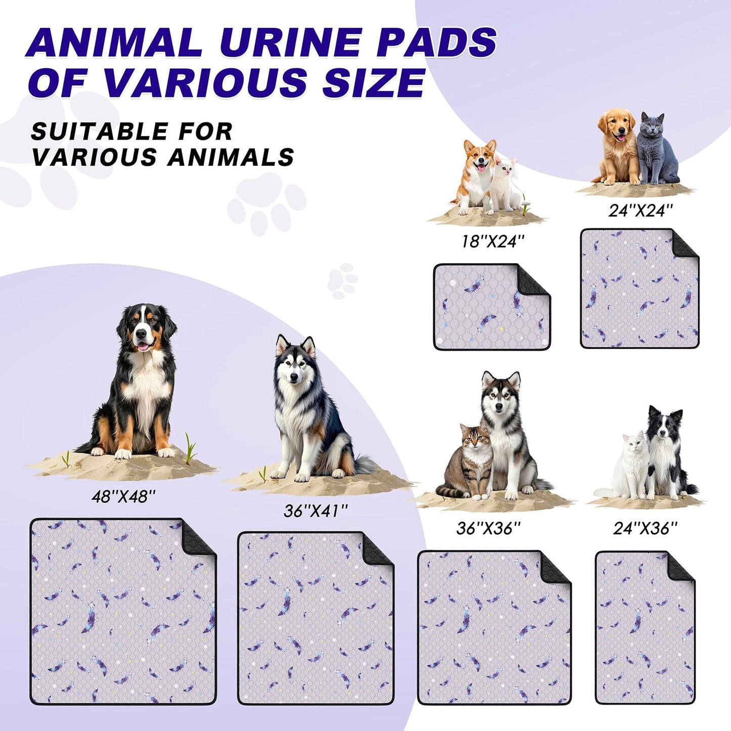 WanpeeGoo Washable Pee Pads for Dogs