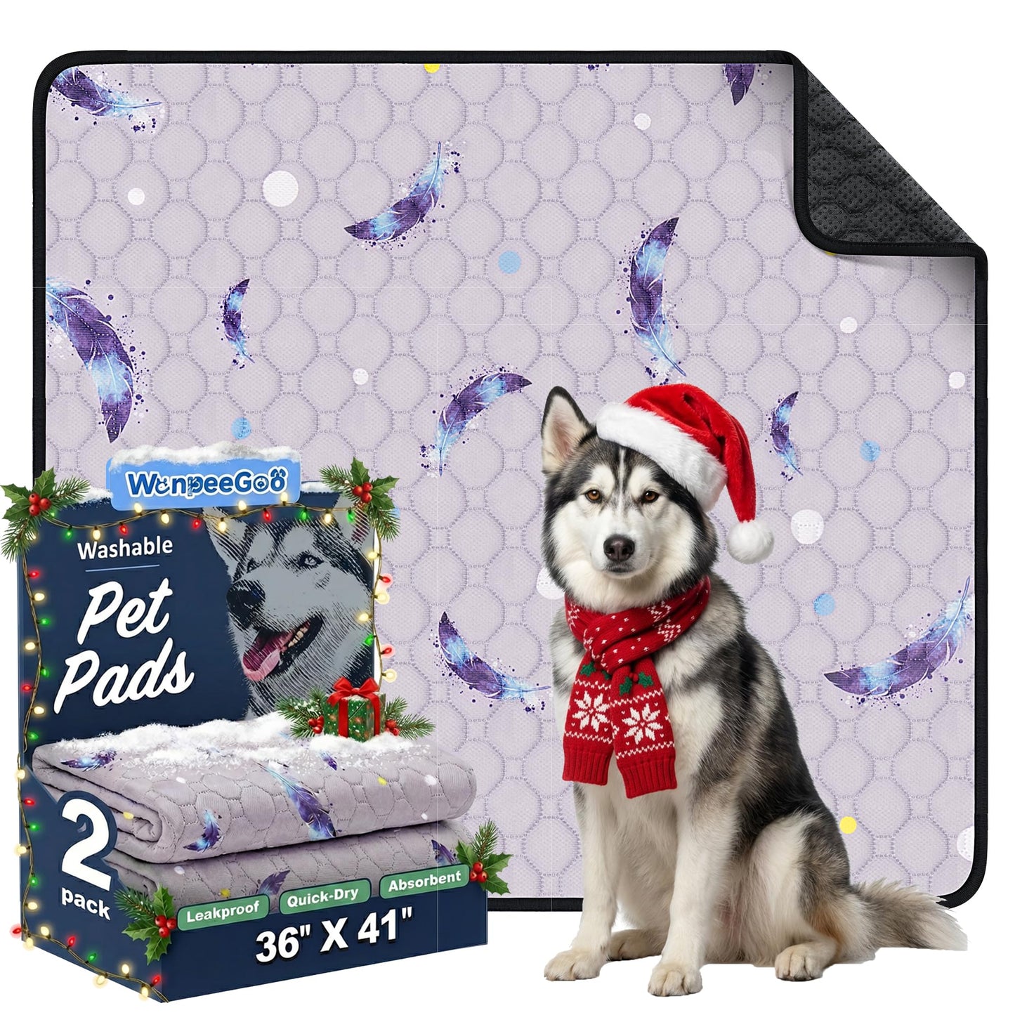 WanpeeGoo Washable Pee Pads for Dogs