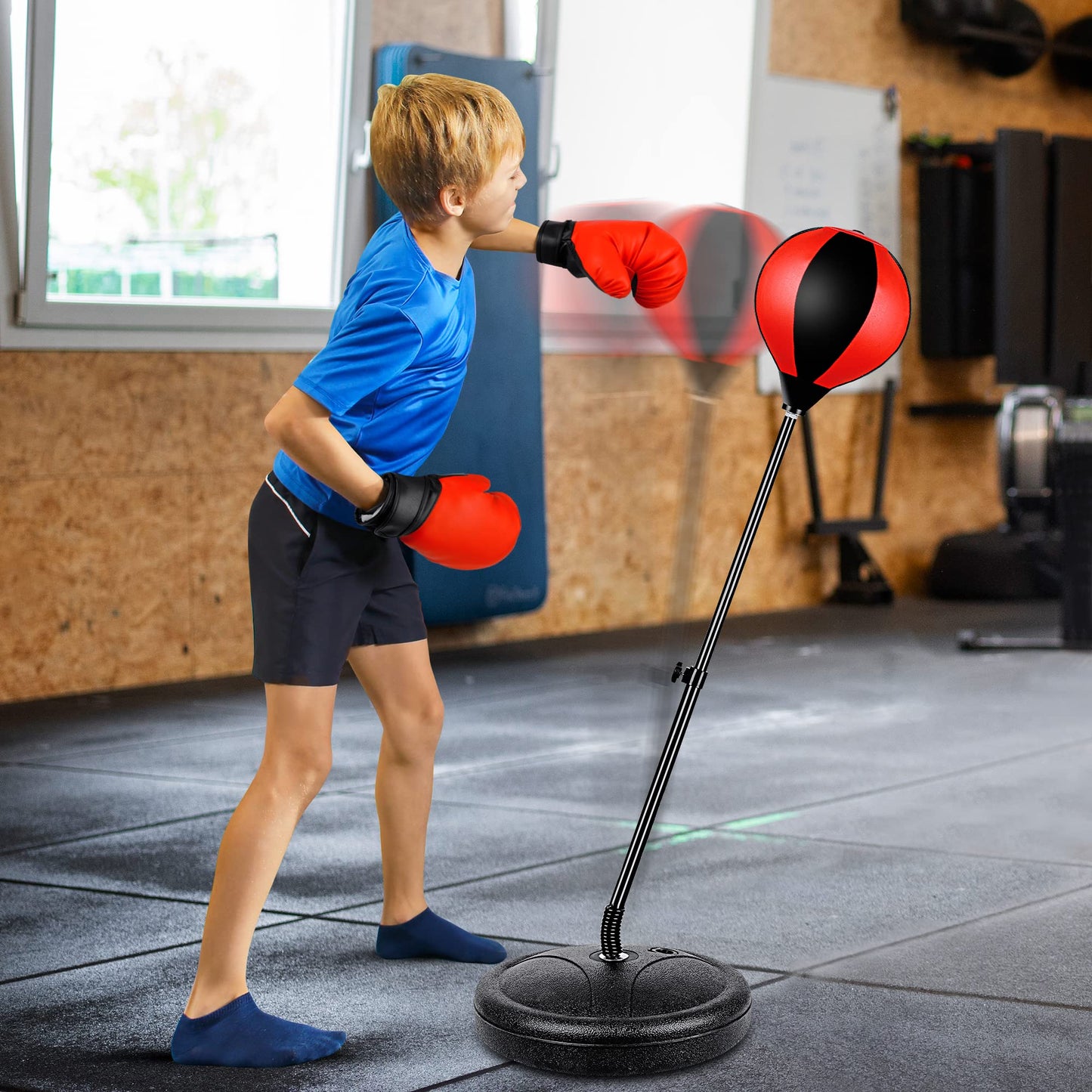 Height Adjustable Punching Bag Set